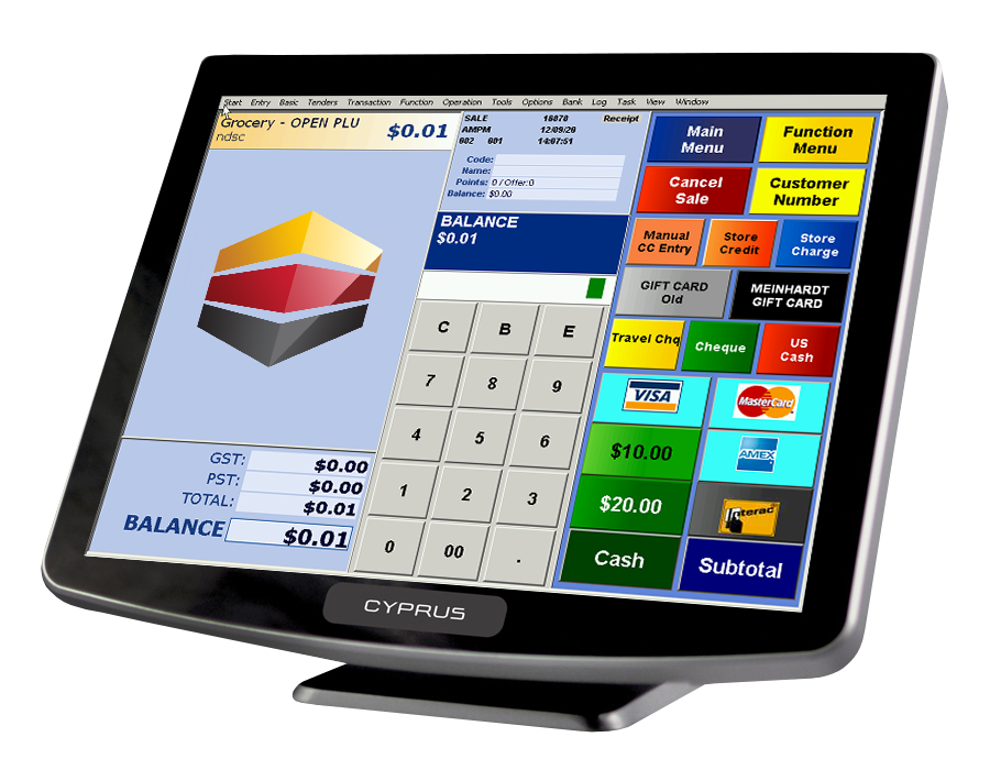 POS solution on tablet